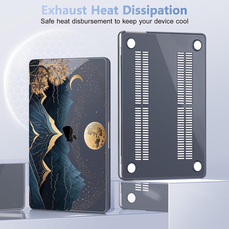 May Chen غطاء لجهاز MacBook Air 13.6 بوصة 2025 2024 2023 2022 إصدار: A3240 A3113 M3 A2681 M2، غطاء صلب بلاستيكي لجهاز MacBook Air 13.6" مع شاشة Retina يتناسب مع Touch ID، جبل النجوم - Image 4